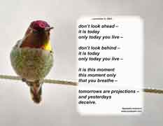 don't look ahead